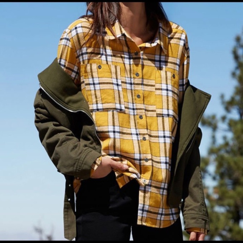 Yellow Flannel Top